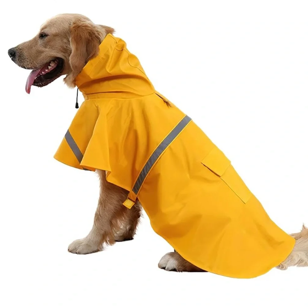 Yellow Dog Raincoat with Reflective Stripes‎ | XXL | NWT